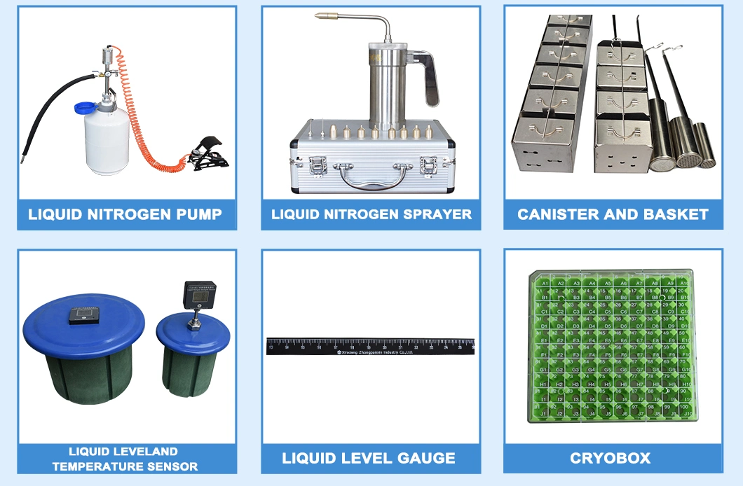 Yds-10 Yds-20 Liquid Nitrogen Tank with Canisters Tank for Cryogenic Storage Biological Materials